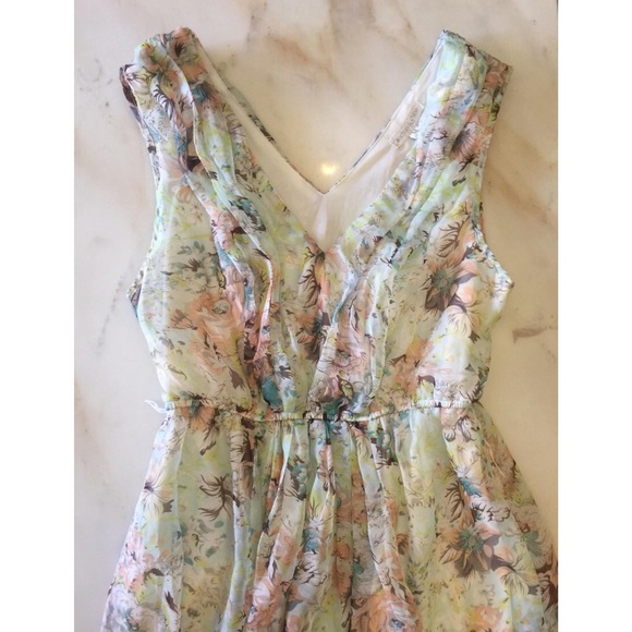 RACHAEL & CHLOE FLORAL SUNDRESS SZ M mini v- neck - Picture 7 of 8